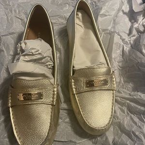 New Coach Metallic Loafers